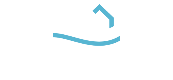 Logo mit Schriftzug GWG Döbeln eG in weiß und hellblau